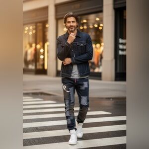 ONE-OF-A-KIND HANDCRAFTED RUNWAY JEANS designed and created by fashion students